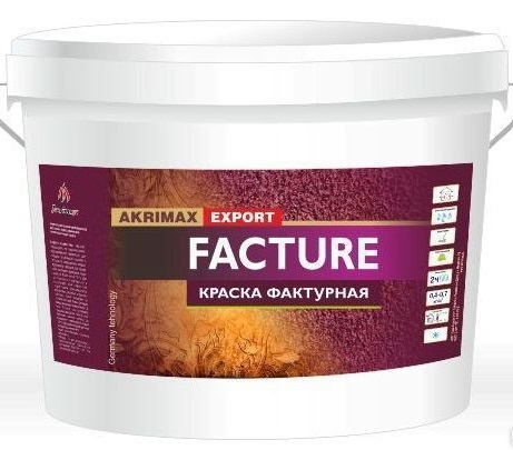 Краска декоративная фактурная фасадная Akrimax-FACTURE, 16 кг