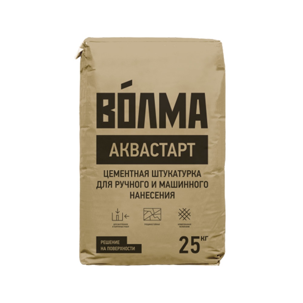 Штукатурка цементная ВОЛМА Аквастарт 25 кг