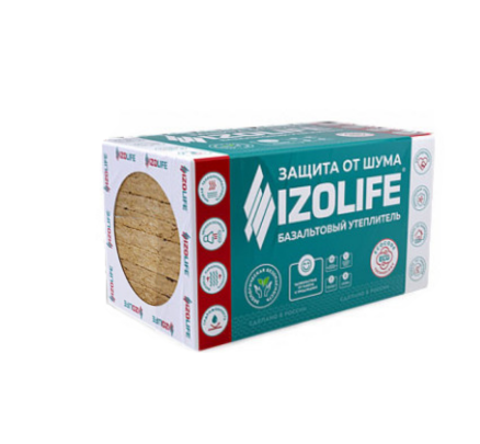 Утеплитель IZOLIFE ВЕНТ СТЕНА 45, 1200*600*50 (5,76 м2/0,2880 м3/8 плит) — изображение 2