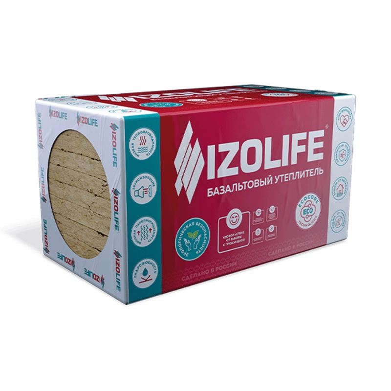 Утеплитель IZOLIFE ВЕНТ ОПТИМА 90, 1200*600*100 (2,16 м2/0,2160 м3/3 плиты)